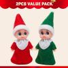 imageJOYIN Christmas 2PCS Tiny Elf Doll Christmas with 1 red and 1 Green elf DollHoliday Decoration Accessories Tiny Gift for Girls Boys Kids AdultsClassic