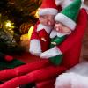 imageJOYIN Christmas 2PCS Tiny Elf Doll Christmas with 1 red and 1 Green elf DollHoliday Decoration Accessories Tiny Gift for Girls Boys Kids AdultsCute