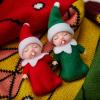 imageJOYIN Christmas 2PCS Tiny Elf Doll Christmas with 1 red and 1 Green elf DollHoliday Decoration Accessories Tiny Gift for Girls Boys Kids AdultsCute