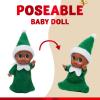 imageJOYIN Christmas 2PCS Tiny Elf Doll Christmas with 1 red and 1 Green elf DollHoliday Decoration Accessories Tiny Gift for Girls Boys Kids AdultsDark Skin