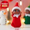 imageJOYIN Christmas 2PCS Tiny Elf Doll Christmas with 1 red and 1 Green elf DollHoliday Decoration Accessories Tiny Gift for Girls Boys Kids AdultsDark Skin