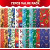 imageJoiedomi 72 PCS of Christmas Holiday Goody Bags 12 Assorted Christmas Designs Goodie Bags for Classrooms Party Favors Small Gift Bags Kraft Bags and Christmas Craft Bags