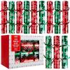 imageJOYIN 12 Pack Christmas Party Favor NonSnap Red ampamp White Snowflake Design Party Table Favors with Holiday Party Favor Supplies for Kids and Adults Christmas Parties Dinners and HolidaysRedGreen Snowflakes