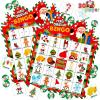 imageJOYIN 30 Players Christmas Bingo Cards Xmas Bingo Game for Kids Family Activities Holiday Winter Bingo Cards for Party Card Games School Classroom Indoor Party Games