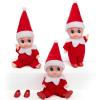 imageJOYIN 3PCS Christmas Red Tiny Elf Doll Soft Plush Toy Doll for Christmas Decor Xmas Gift Xmas Elf Doll Clothing Elf Doll
