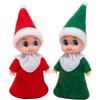 imageJOYIN Christmas 2PCS Tiny Elf Doll Christmas with 1 red and 1 Green elf DollHoliday Decoration Accessories Tiny Gift for Girls Boys Kids AdultsClassic
