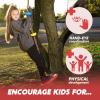 imageTURFEE Tree Swing for Kids Single Disk 6 Ft Outdoor Climbing Rope Carabiner ampamp 4 Ft Tree Strap Playground Accessories  MultiColored Disc Swing SeatRedRed