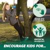 imageTURFEE Tree Swing for Kids Single Disk 6 Ft Outdoor Climbing Rope Carabiner ampamp 4 Ft Tree Strap Playground Accessories  MultiColored Disc Swing SeatRedGreen