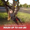 imageTURFEE Tree Swing for Kids Single Disk 6 Ft Outdoor Climbing Rope Carabiner ampamp 4 Ft Tree Strap Playground Accessories  MultiColored Disc Swing SeatRedRed