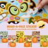 imageJOYIN 42 Pcs Halloween Pumpkin Face Stickers Kids Craft Party Supplies Halloween Party Favor Pumpkin Decorating Sticker Sheets with 6 Different Design Classroom Activities Game Goodies Treat Gifts