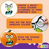 imageJOYIN 52 Pcs Halloween Pumpkin Stickers Party Favors for Kids Art Crafts Party Supplies Pumpkin Decorating Stickers JackOLantern Face Sticker Sheets for Classroom Activities Games Goodies Gifts