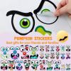 imageJOYIN 52 Pcs Halloween Pumpkin Stickers Party Favors for Kids Art Crafts Party Supplies Pumpkin Decorating Stickers JackOLantern Face Sticker Sheets for Classroom Activities Games Goodies Gifts