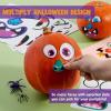 imageJOYIN 52 Pcs Halloween Pumpkin Stickers Party Favors for Kids Art Crafts Party Supplies Pumpkin Decorating Stickers JackOLantern Face Sticker Sheets for Classroom Activities Games Goodies Gifts