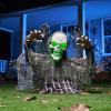 imageJOYIN Halloween Animatronics Decorations Outdoor Animated Zombie Groundbreaker Graveyard Decor Outside 25 Groundbreaker Skeleton Prop with Moving Arms ampamp Green Light Lawn Yard Haunted House Decor