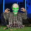imageJOYIN Halloween Animatronics Decorations Outdoor Animated Zombie Groundbreaker Graveyard Decor Outside 25 Groundbreaker Skeleton Prop with Moving Arms ampamp Green Light Lawn Yard Haunted House Decor