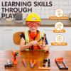 imageJOYIN 19Pcs Kids Tool Set Pretend Play Toddler Tool Toys with Construction Worker Hat Costume ampamp Electronic Toy Drill for Boy Girl Halloween Christmas Birthday Gift Dress Up Party