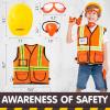 imageJOYIN 19Pcs Kids Tool Set Pretend Play Toddler Tool Toys with Construction Worker Hat Costume ampamp Electronic Toy Drill for Boy Girl Halloween Christmas Birthday Gift Dress Up Party