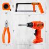 imageJOYIN 19Pcs Kids Tool Set Pretend Play Toddler Tool Toys with Construction Worker Hat Costume ampamp Electronic Toy Drill for Boy Girl Halloween Christmas Birthday Gift Dress Up Party