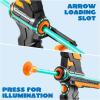 imageJOYIN 2 Pack Kids Bow and Arrow Set Blue and Green LED Light Up Archery Set with 2 Bows Suction Cup Arrows Target ampamp Arrow Case Indoor Outdoor Activity Toys for Kids Boys Girls Ages 312Blue Green Set