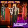 imageJOYIN 3 Pack Hanging Skeleton Ghost Halloween DecorationsGrim Reapers for Halloween Outdoor DecorationsOne 35quot Hanging Ghost Skeleton and Two 25quot Hanging Reapers