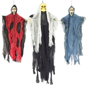 imageJOYIN 3 Pack Hanging Skeleton Ghost Halloween DecorationsGrim Reapers for Halloween Outdoor DecorationsOne 35quot Hanging Ghost Skeleton and Two 25quot Hanging Reapers