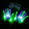 imageJOYIN Halloween LED Gloves and Light Up Glasses with 3 Lighting Modes Flashing Finger Light Up Gloves and LED Shutter Glasses Glow in the Dark Cool Halloween Disco Party Favor Green Purple