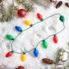 imageJOYIN 1 Pack Christmas Necklace LED Light Up Necklace 9 Bulbs 6 Modes LED Necklaces Holiday Necklace Costume Accessories for Christmas Xmas Party Favor Party Supply