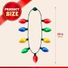 imageJOYIN 1 Pack Christmas Necklace LED Light Up Necklace 9 Bulbs 6 Modes LED Necklaces Holiday Necklace Costume Accessories for Christmas Xmas Party Favor Party Supply
