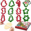 imageJOYIN 13 Pcs Christmas Cookie Cutters in Stainless Steel with 35 plus Grip and a Rolling Pin for Xmas Holiday Cookies Baking Snowflake Cookies Gingerbread Cookies Party and Baking Gift