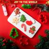 imageJOYIN 13 Pcs Christmas Cookie Cutters in Stainless Steel with 35 plus Grip and a Rolling Pin for Xmas Holiday Cookies Baking Snowflake Cookies Gingerbread Cookies Party and Baking Gift