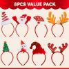 imageJOYIN 16PCS Cute Christmas Headbands Festive Set Great for Christmas Parties Holiday Party Favors Unique Design Wide Application Premium Quality EASY TO USE