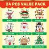 imageJOYIN 24 Pcs Christmas Makeaface Stickers Make Your Own Characters Mix and Match Sticker Sheets with Christmas Elf Santa Santa Snowman Penguin and Polar Bear Kids Party Favor Supplies CraftFace stickers