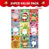 imageJOYIN 24 Pcs Christmas Makeaface Stickers Make Your Own Characters Mix and Match Sticker Sheets with Christmas Elf Santa Santa Snowman Penguin and Polar Bear Kids Party Favor Supplies CraftFunny stickers