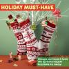 imageJOYIN 3 Pack 18 Christmas Stockings Large Size Rustic Cable Knit Xmas Stocking in Red ampamp Green for Family Holiday Season Decorationsred basic