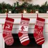 imageJOYIN 3 Pack 18 Christmas Stockings Large Size Rustic Cable Knit Xmas Stocking in Red ampamp Green for Family Holiday Season Decorationsred classic