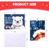 imageJOYIN 72 PCS Christmas Holiday Greeting Cards with Envelopes Bulk in 9 Assorted Designs for Winter Season Merry Christmas Giving Cards Xmas Santa Gift CardTraditional