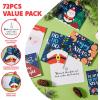 imageJOYIN 72 PCS Christmas Holiday Greeting Cards with Envelopes Bulk in 9 Assorted Designs for Winter Season Merry Christmas Giving Cards Xmas Santa Gift CardTraditional