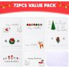 imageJOYIN 72 PCS Christmas Holiday Greeting Cards with Envelopes Bulk in 9 Assorted Designs for Winter Season Merry Christmas Giving Cards Xmas Santa Gift CardModern