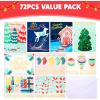 imageJOYIN 72 PCS Christmas Holiday Greeting Cards with Envelopes Bulk in 9 Assorted Designs for Winter Season Merry Christmas Giving Cards Xmas Santa Gift CardAvant Garde