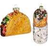 imageJoiedomi Christmas Glass Video Game Controller Small Ornament Blown Mini Ornament Black and White 2Pieces Set for Christmas Tree Hanging Ornament Outdoor Christmas Decorations IndoorTACO  BURRITO