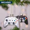 imageJoiedomi Christmas Glass Video Game Controller Small Ornament Blown Mini Ornament Black and White 2Pieces Set for Christmas Tree Hanging Ornament Outdoor Christmas Decorations IndoorGAME CONTROLL
