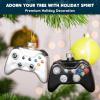 imageJoiedomi Christmas Glass Video Game Controller Small Ornament Blown Mini Ornament Black and White 2Pieces Set for Christmas Tree Hanging Ornament Outdoor Christmas Decorations IndoorGAME CONTROLL