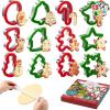 imageJOYIN 13 Pcs Christmas Cookie Cutters in Stainless Steel with 35 plus Grip and a Rolling Pin for Xmas Holiday Cookies Baking Snowflake Cookies Gingerbread Cookies Party and Baking Gift
