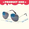 imageJOYIN 3 Pcs July 4th American Flag Sunglasses Fourth of July Patriotic Sunglasses with Gold Silver and Black Frame Red White Blue American Glasses for 4th of July Accessories Party Favor