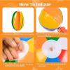 imageJOYIN Rainbow Beach Balls12 Pack 12 Inflatable Swimming Pool Toys for Summer Water Games Kids Birthday Party Supplies Combo Set Include Inflatable Beach Balls