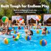 imageJOYIN Rainbow Beach Balls12 Pack 12 Inflatable Swimming Pool Toys for Summer Water Games Kids Birthday Party Supplies Combo Set Include Inflatable Beach Balls