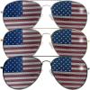 imageJOYIN 3 Pcs July 4th American Flag Sunglasses Fourth of July Patriotic Sunglasses with Gold Silver and Black Frame Red White Blue American Glasses for 4th of July Accessories Party Favor