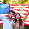 imageJOYIN 3 Pcs 4th of July Star Shaped Sunglasses Red White Blue American Sunglasses with Rhinestoned Rim Patriotic Eyewear for Women Memorial Fourth of July Independence Day Party Parade Accessory