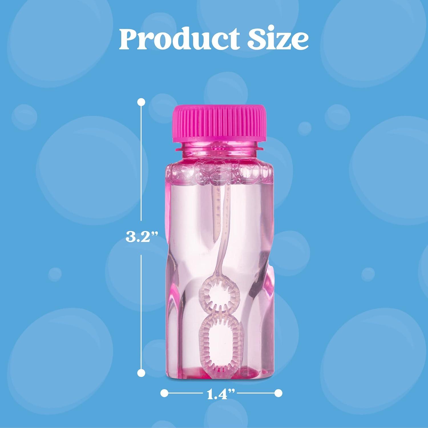 imageSloosh 24 Pack Twisted Bubble Bottle with 2 oz Solution Set6 Color for Kids Bubble Toys Summer Activity Easter and Assortment Party FavorsTwisted