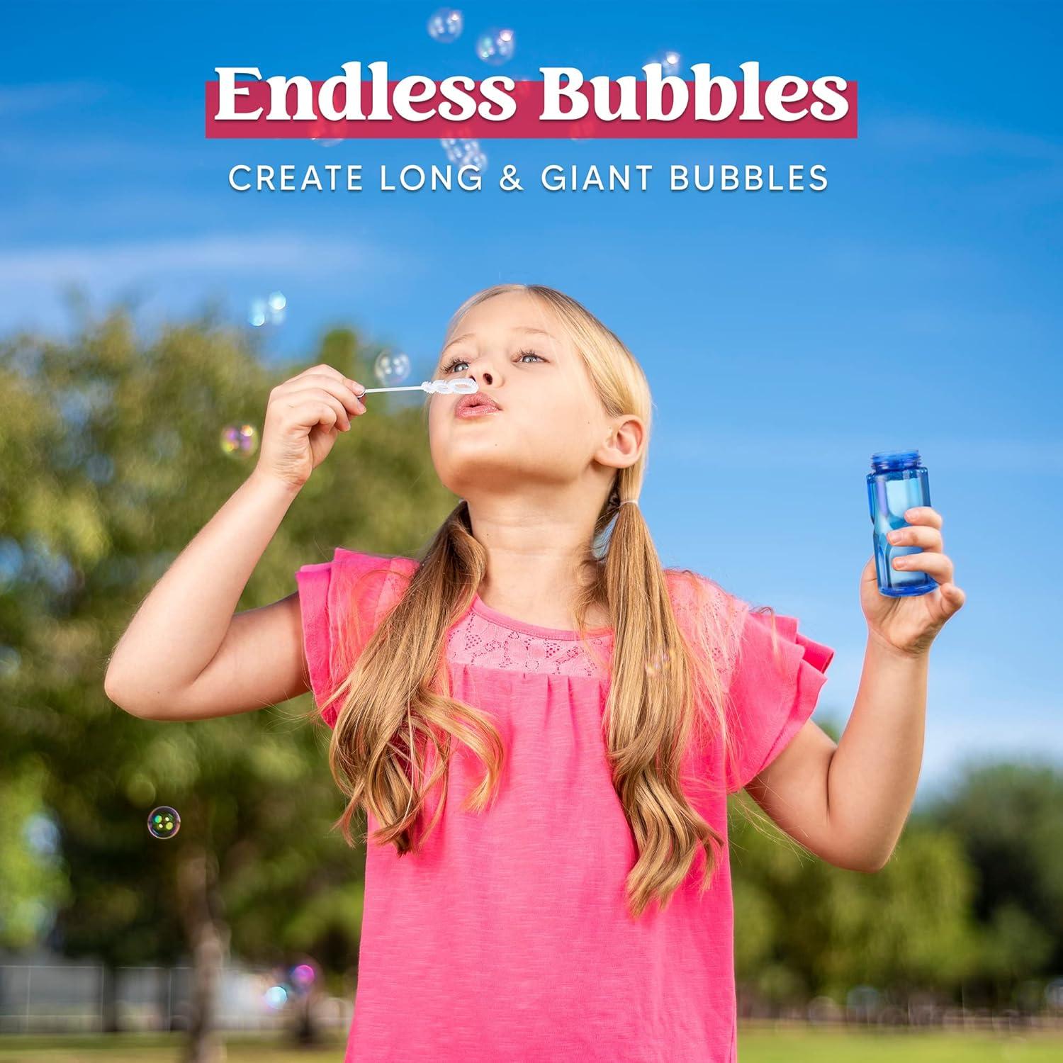 imageSloosh 24 Pack Twisted Bubble Bottle with 2 oz Solution Set6 Color for Kids Bubble Toys Summer Activity Easter and Assortment Party FavorsTwisted